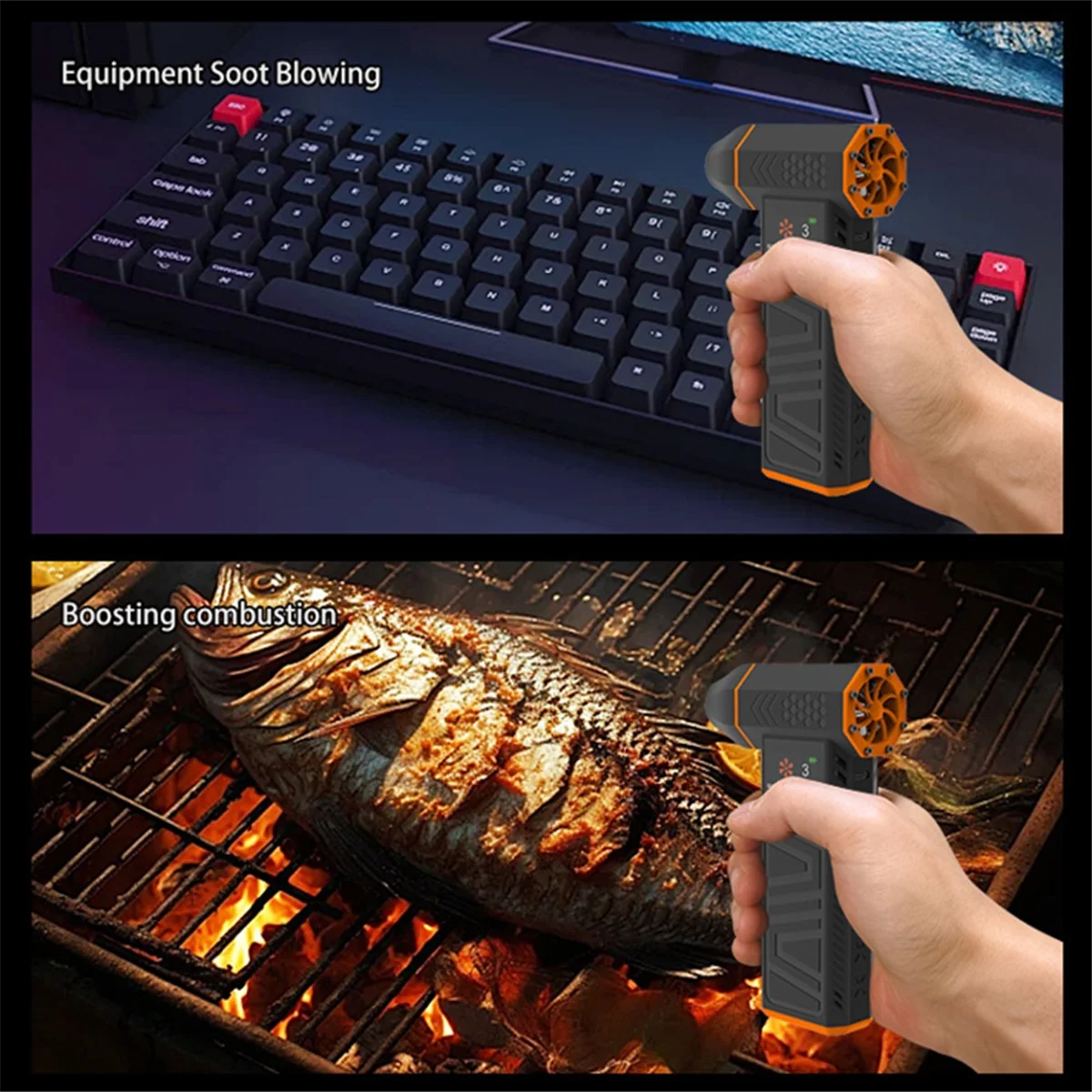 A72T ترقية X3-M Turbo Jet Fan منفاخ هواء قوي 130000 دورة في الدقيقة سرعة الرياح القابلة للتعديل 52 متر/الثانية ماكس منفاخ بدون فرش (8000 مللي أمبير)