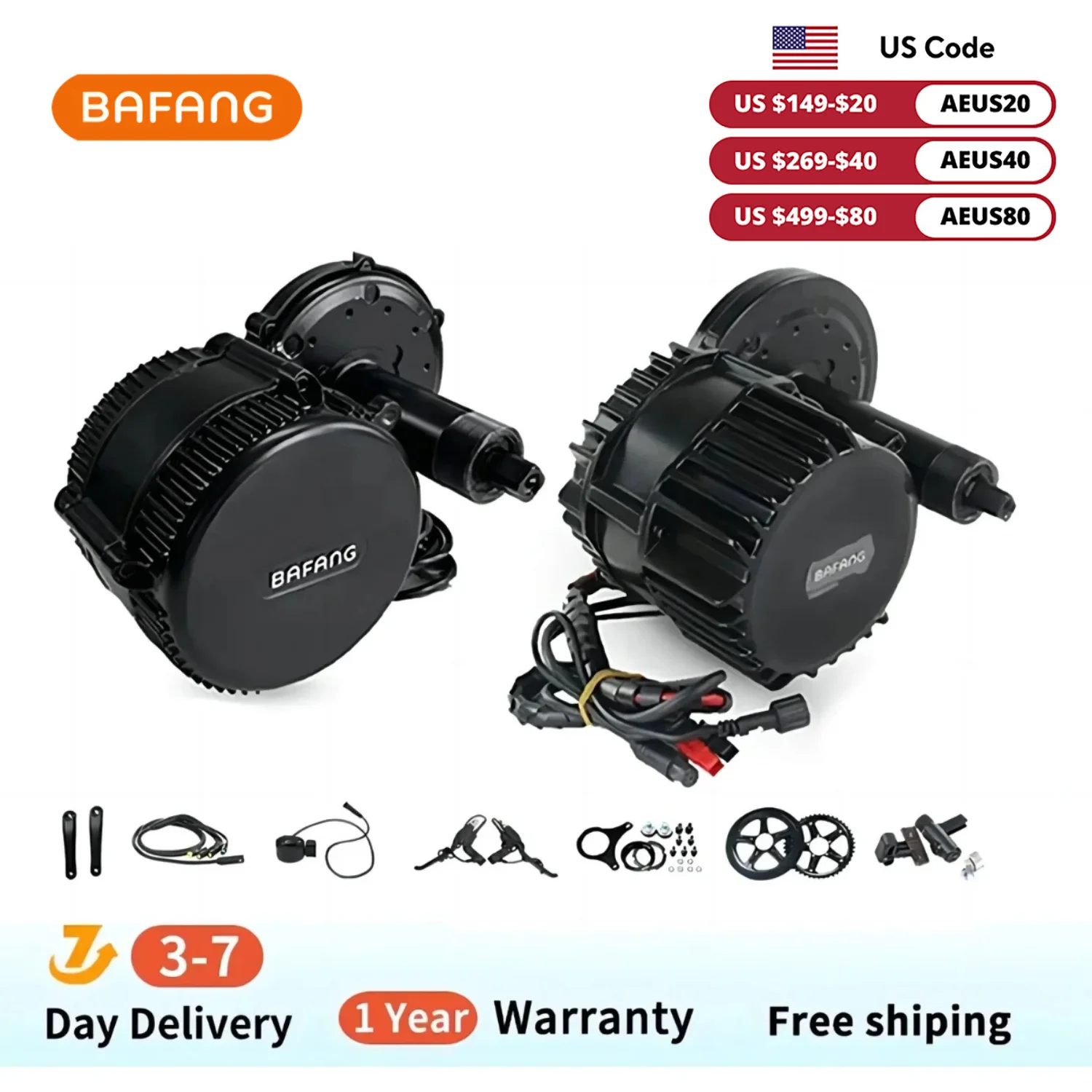 Bafang BBSHD 1000W 52V 48V 68mm 100mm 120mm Mid Drive Motor Electric Bike Conversion Kit 1000W Bicycle Motor Brushless Ebike Kit