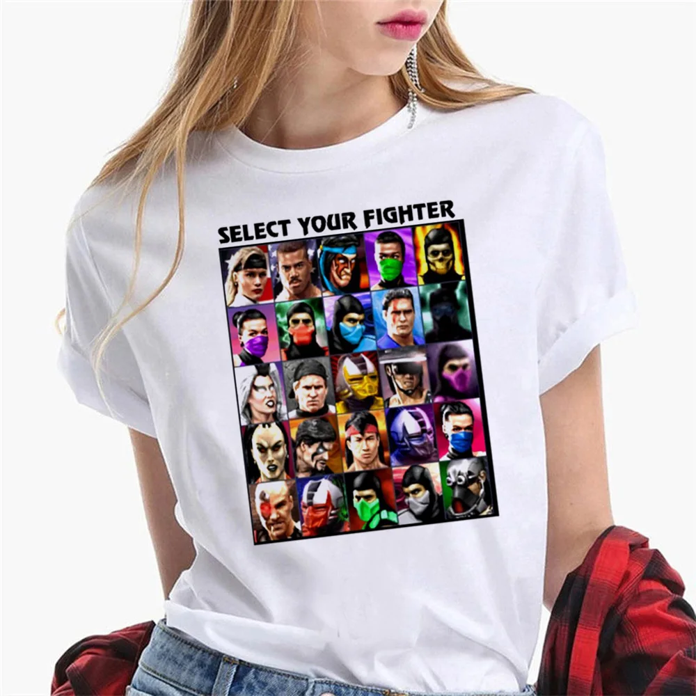 Mortal Kombat t shirt women harajuku Y2K funny top female anime clothes