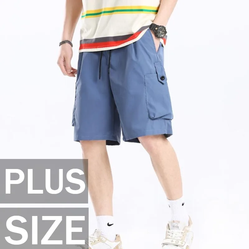 Puls Size Men Casual Jogging Shorts Solid Daily Wear Casual Shorts Men Knee Length Print Quick Drying Breathable Outdoor Shorts