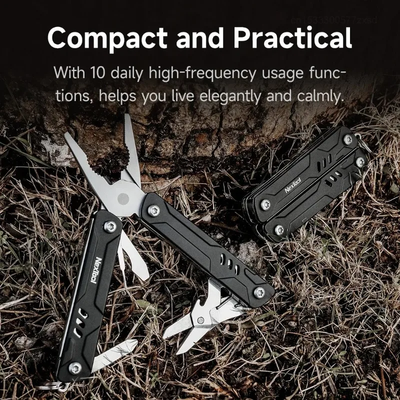 Imagem -02 - Xiaomi-nextool Mini Sailor Alicate Lite 10 em Multitool Tesoura Dobrável Chave de Fenda para Sobrevivência ao ar Livre Camping Caça Novo