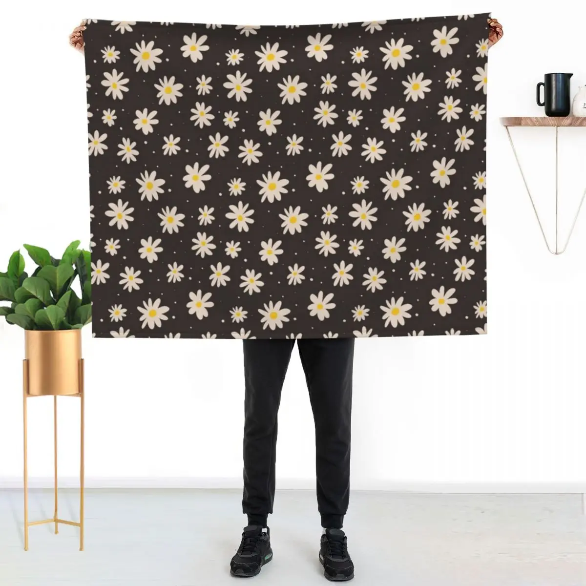 Daisy Grunge Throw Blanket Decorative Throw Beach bed plaid Decorative Sofas Beautifuls Kid'S Blankets