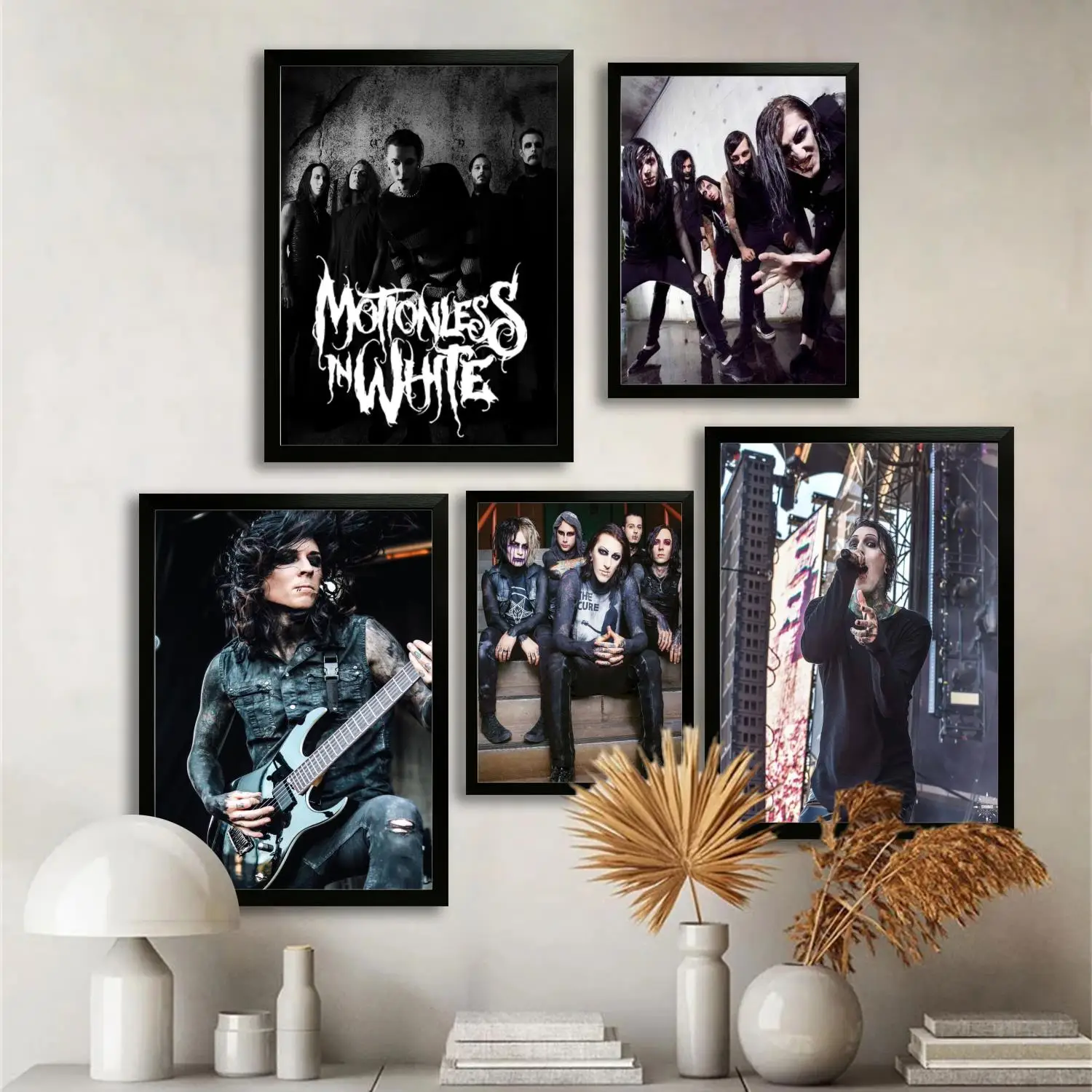 Motionless In White Canvas Art Poster and Wall Art Picture Print, Modern Family Bedroom Decor Posters,Decorative painting