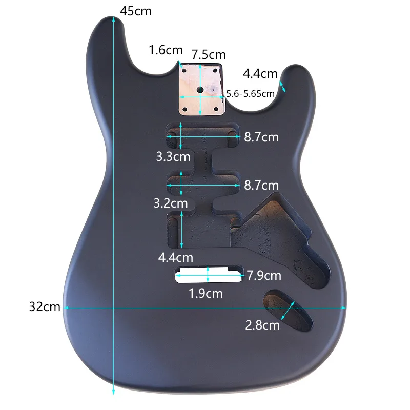 

Матовый черный корпус для электрогитары, модификация корпуса, Аксессуары для инструментов