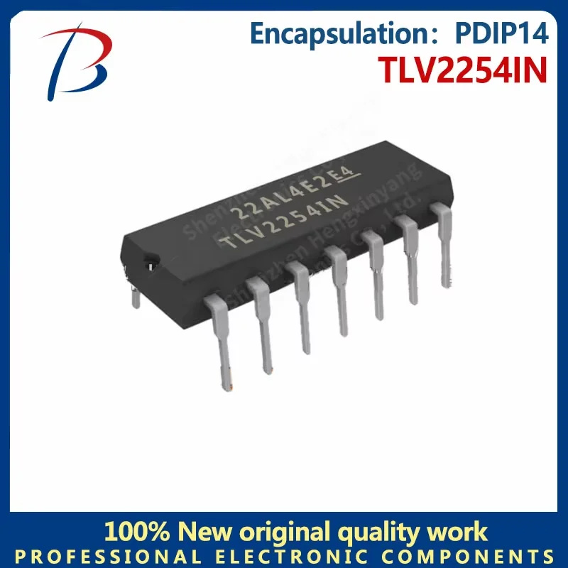 1PCS TLV2254IN four-way low voltage rail-to-rail operational amplifier package PDIP14