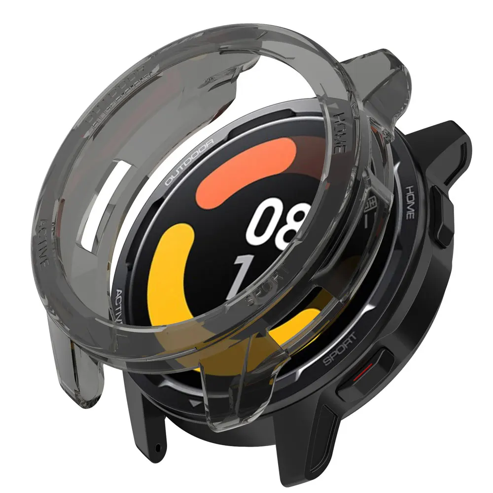 Para xiaomi mi relógio cor 2 esporte caso silicone capa protetora casos tpu protetor escudo quadro para mi relógio cor s1 ativo