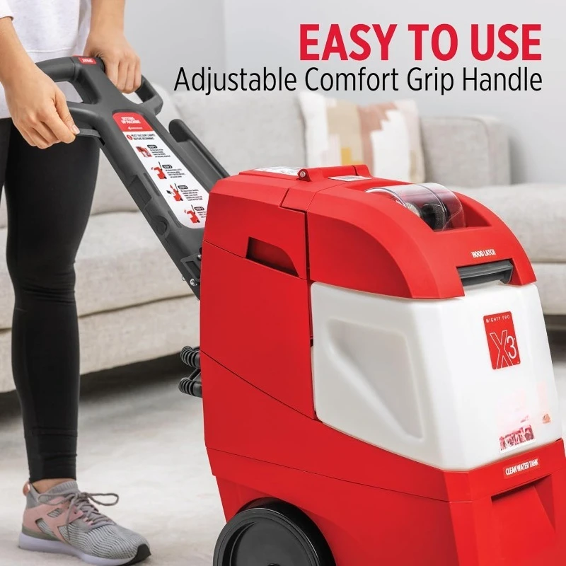 Mighty Pro X3 Commercial Carpet Cleaner – Large Red Pet Pack, Includes 48 oz. Pet Carpet Cleaner Solution