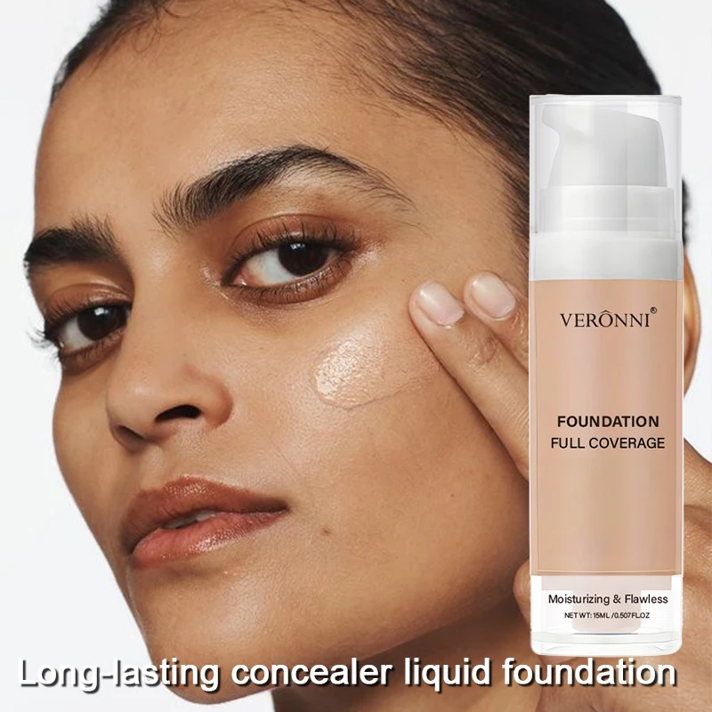 3 ピース初心者フェイスメイクアップキット - マットウォータープルーフファンデーション、ハイドレーティングプライマー、オイルコントロールルースパウダー、フルカバレッジコンシーラー