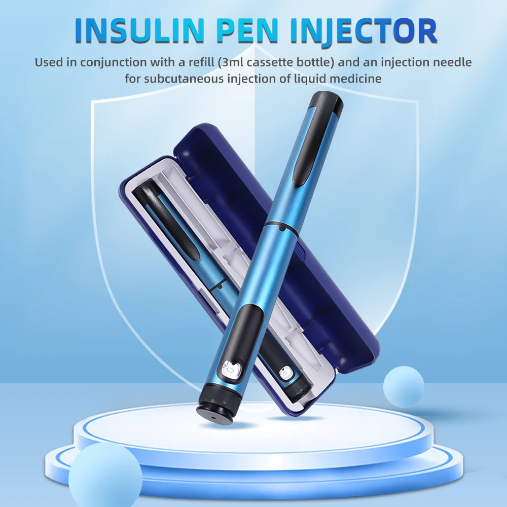 Insulin injection Pen Insulin Pen Blood Sugar njection Pen Insulin Injector Household pen Compatible with 3ml cartridge bottles