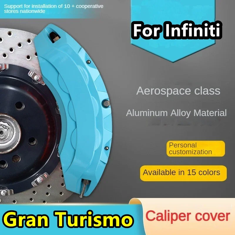 For Infiniti Gran Turismo Brake Caliper Cover Aluminum Metal Front Rear Kit