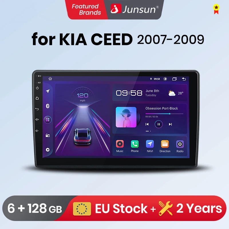 Junsun V1 Plus For KIA CEED 2007 - 2009 Car Radio wireless CarPlay Android Auto car intelligent systems No 2 din 2din DVD