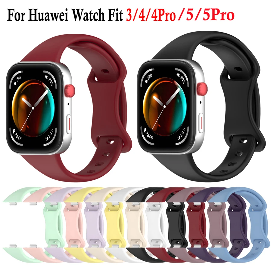 Correa para Huawei Watch Fit 4 Pro 5 Pro Fit 3 4 Sport, correa de silicona para reloj inteligente, pulsera de repuesto para Huawei Fit 4 5