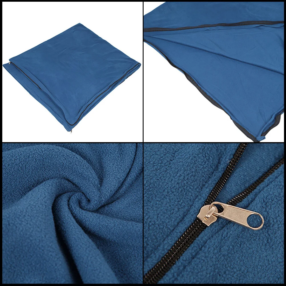 

Camping Sleeping Bag Blue Waterproof Durable Lightweight Reversible Zipper for Hiking Outdoors Activity with Included Storage