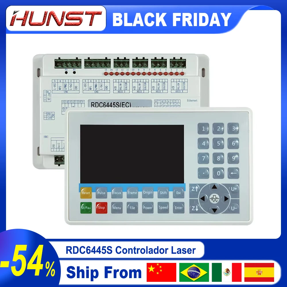 Hunst Ruida RDC6445G CO2 Laser Controller Upgrade RDC6442 Motherboard For CNC Laser Cutting Machine Control System RDC6445S