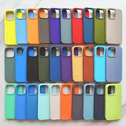 Liquid Silicone logo Case for iPhone 15 13 12 11 14 Pro Max Plus Original Soft Cover Coque for iPhone16 Pro Max 13 12 Mini Cases