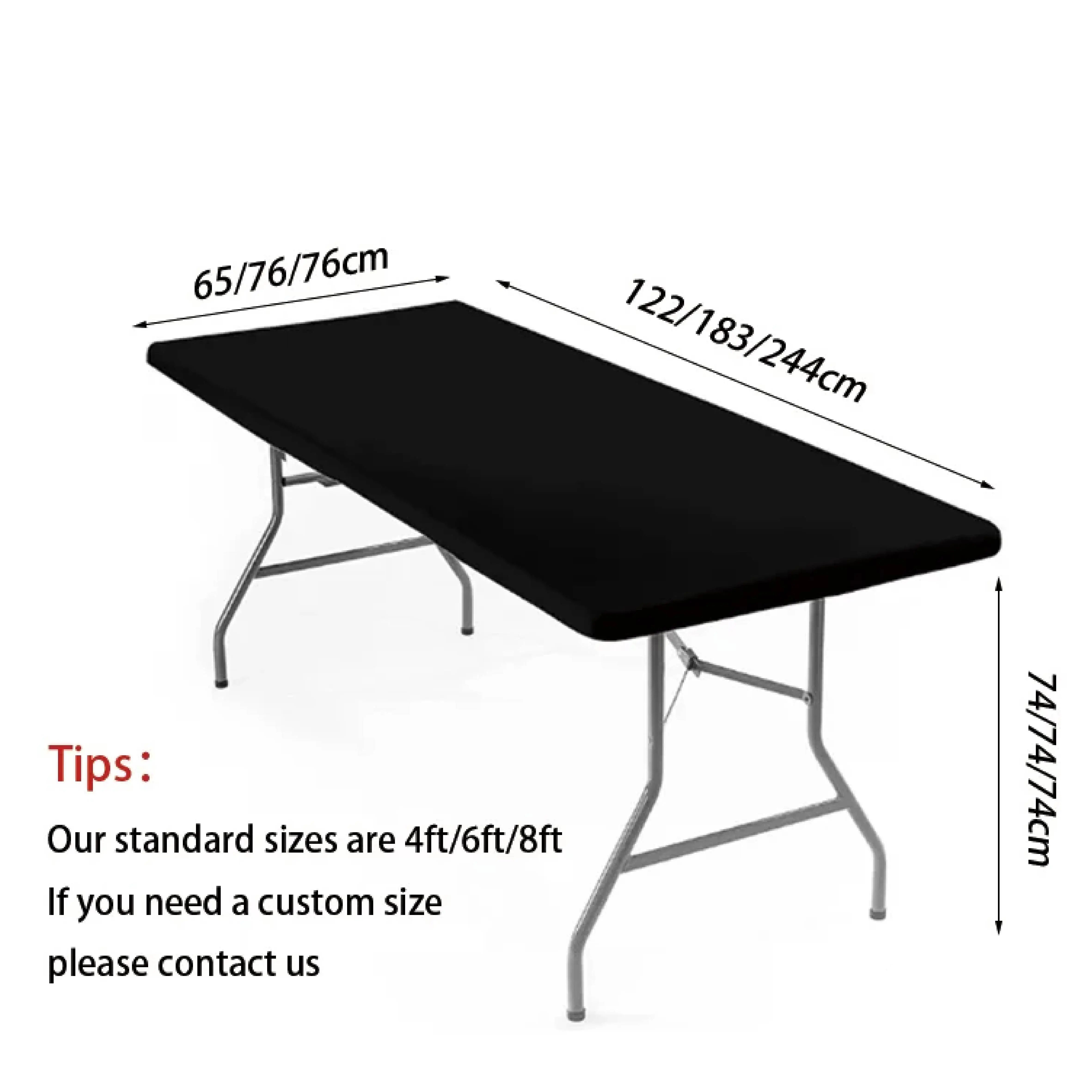 Custom Logo Stretch Tablecloth for Trade Show,Personalize Spandex Table Cover with Logo for Club,Wedding Reception Counter Decor