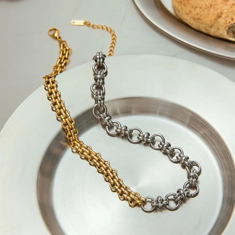 

18K Gold Plated Chain Necklace Minimalist Stainless Steel Link Jewelry Gift Non-Tarnish Elegant Necklace for Women for Women