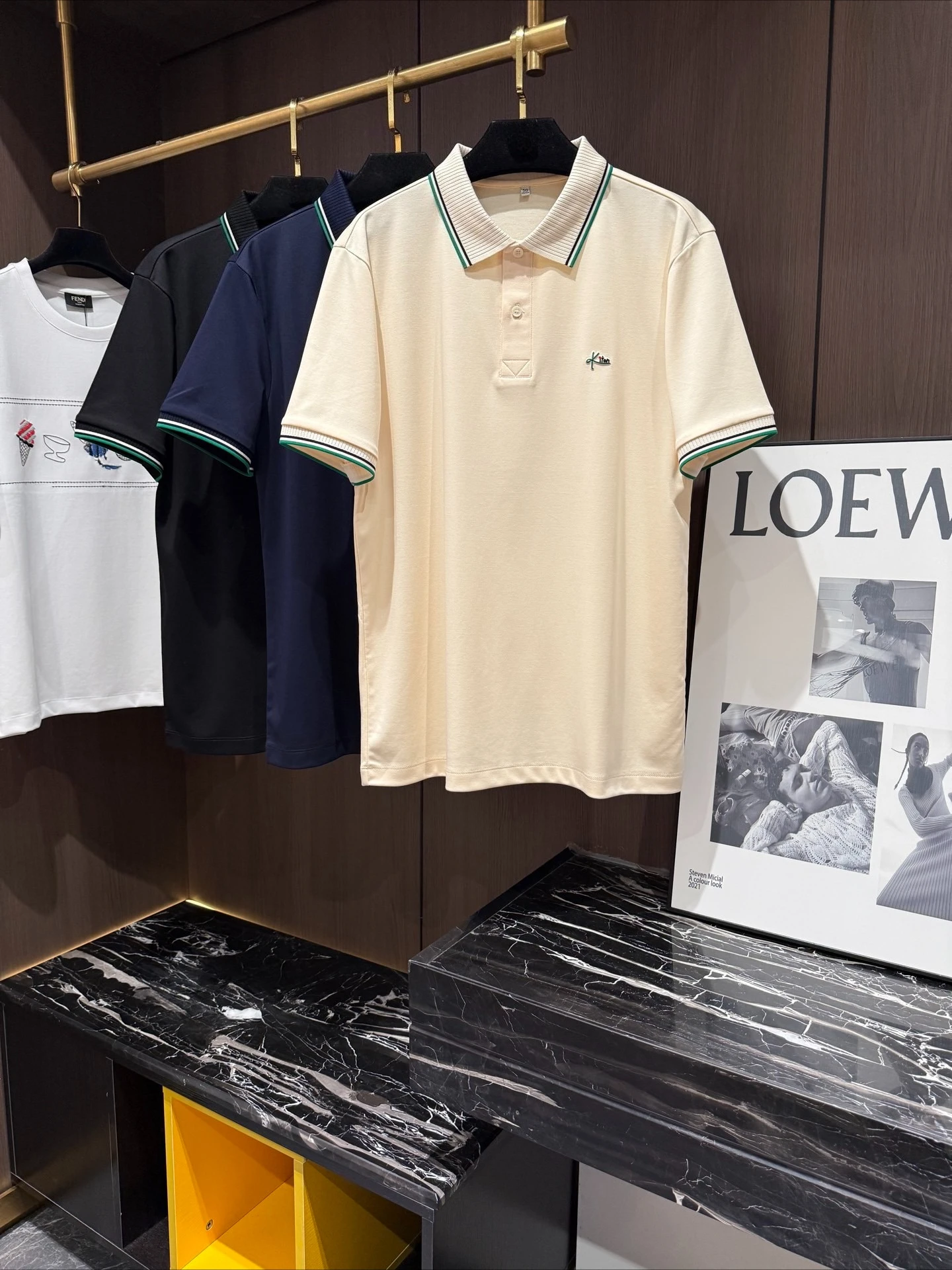 Kiton26SS Spring and Summer Italian Simple Men's Short Sleeve POLO Shirt