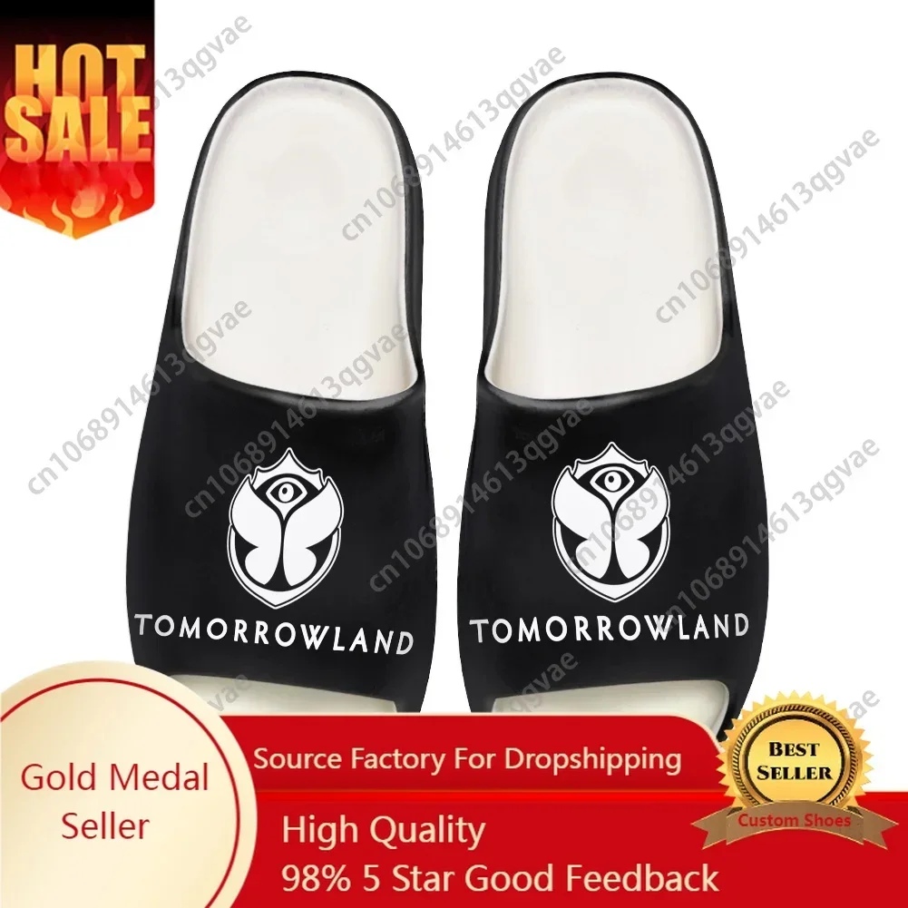 Tomorrowland Flag Music Festival Soft Sole Sllipers Mens Womens Teenager Bathroom Home Clogs Custom Water Shoes on Sandals Shoes