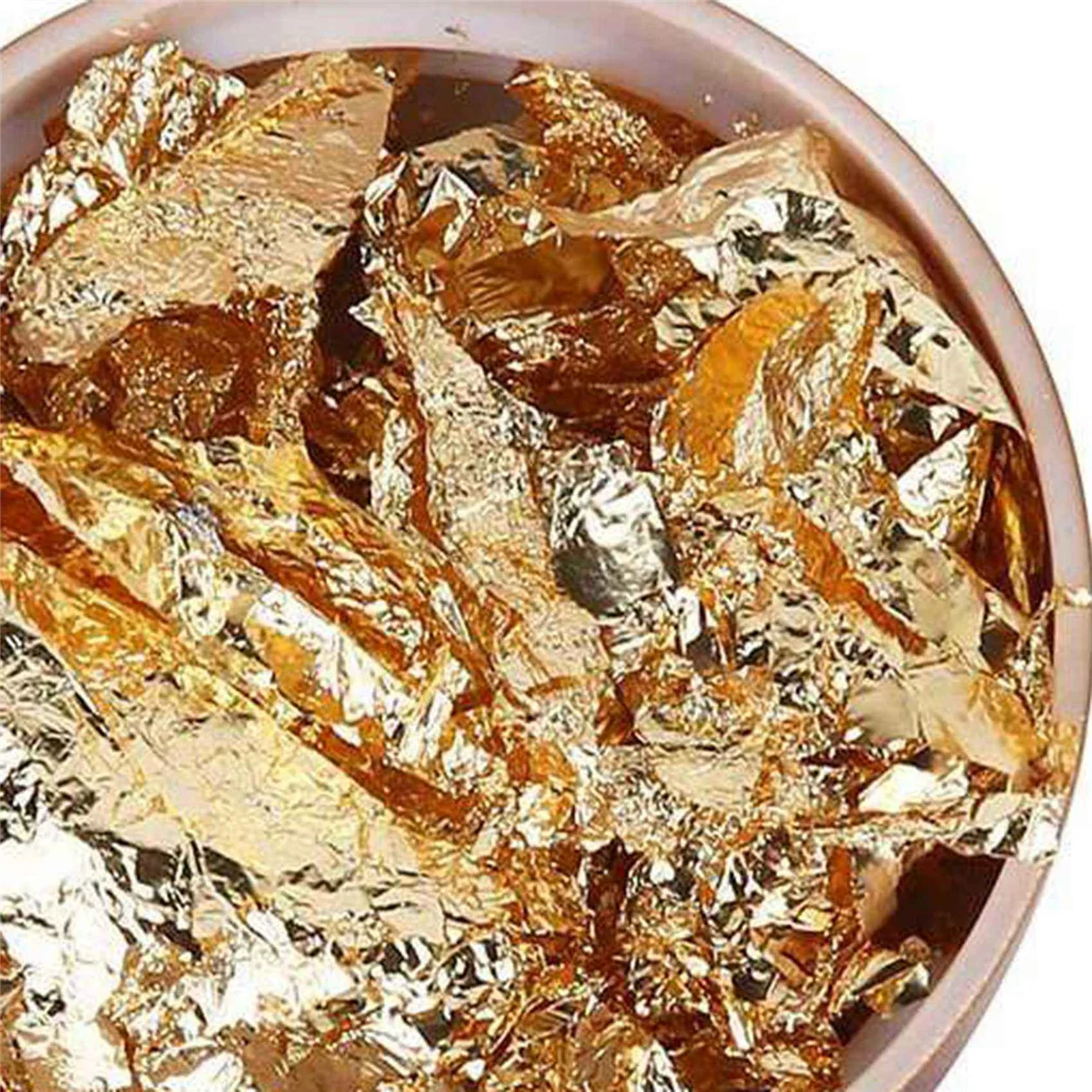 ABNO-2X 装飾リーフフレーク ゴールド シルバー コンフェッティ DIY ネイルアート ペイティング材料 デコレーション ホイルペーパー パーティー用品 ゴールド
