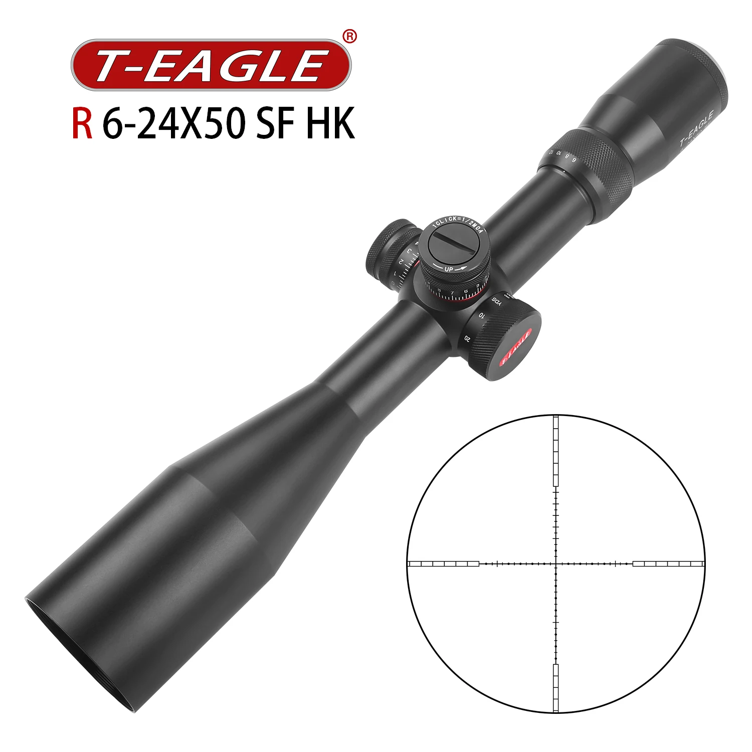 T-eagle R 6-24x50 SF HK Tactical Riflescope Spotting Scope Hunting Optical Collimator Rifle Sight Etched Glass