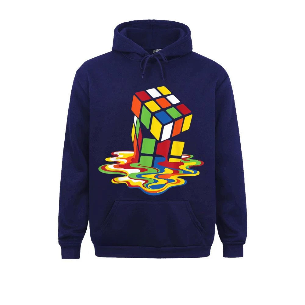 Men Hoodies Lovers Day Sweatshirts Funny Long Sleeve Awesome Graphic Melting Cube Funny Hip Hop Clothes for Men Unisex Clothing