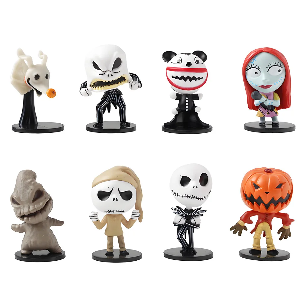 8pcs/set The Nightmare Sally Jack Skellington Christmas Action Figure Vinyl Figurine Halloween Gift Collection Toys image 4