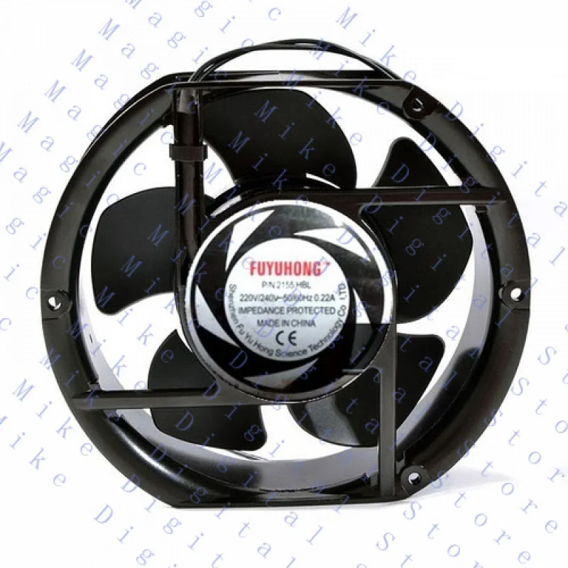 H  1 pcs for FUYUHONG Fan P/N 2155HBL AC 220-240V 0.22A 17cm 17251 2 wire