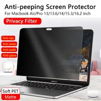 Protector de pantalla para Macbook Air 13 13,6 15 M1 M2 Pro 14 16 Anti-peek Anti-espía película antideslumbrante filtro de privacidad