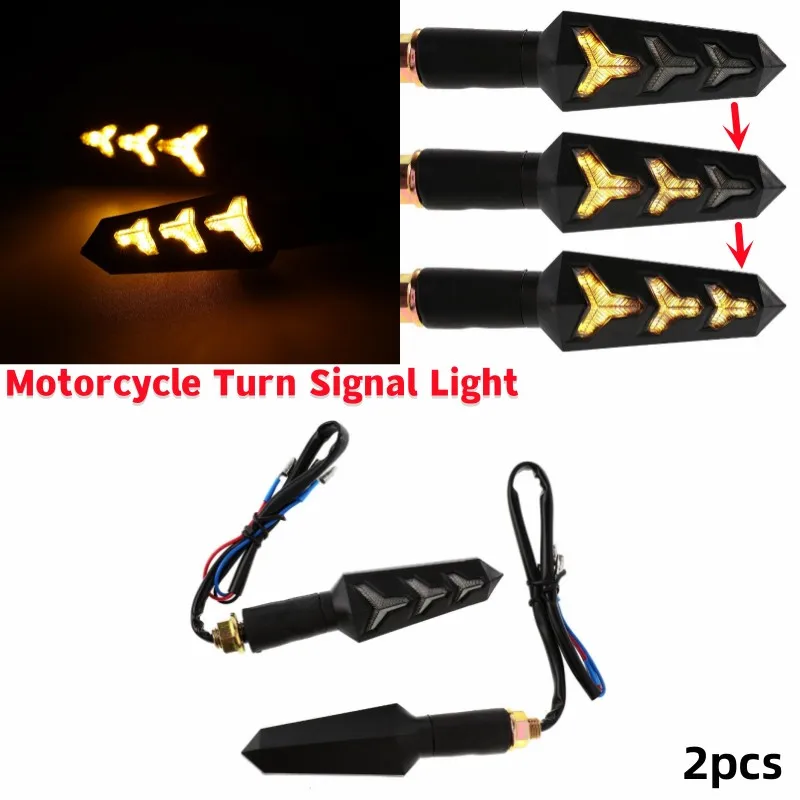 

2Pcs Motorcycle Turn Signals LED Light Motorbike Tail Lamp Blinker Brake Stop Lights For Harley