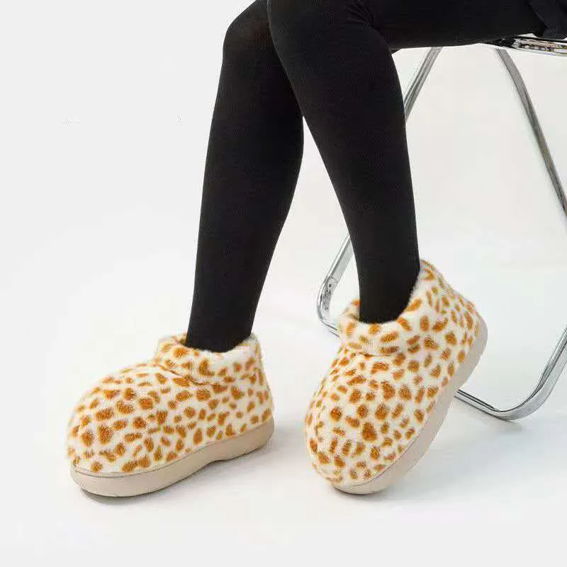 

2026 Winter indoor home cotton shoes with added insulation outdoor use versatile comfortable thick sole warm cozy cotton shoes