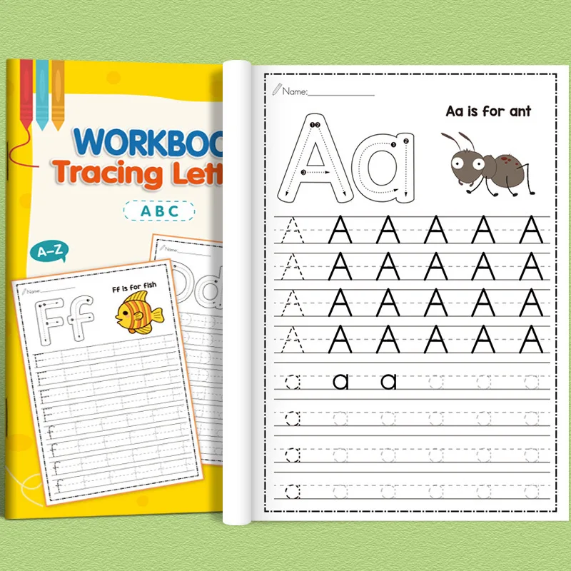 32 Pages Alphabet Handwriting Letter Workbook Practice Book Preschool Learning Activity Book Educational Back to School Gift