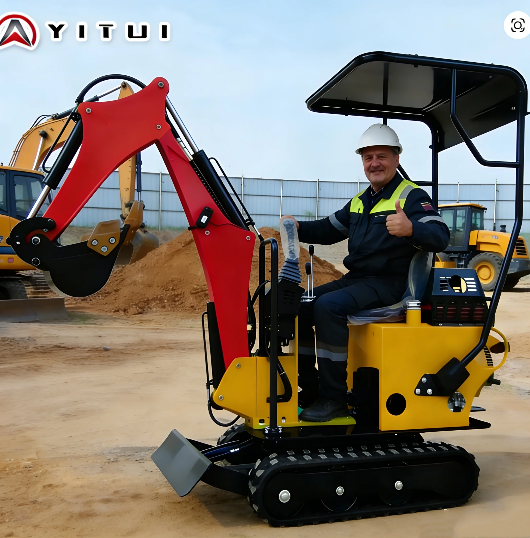 

2026 Customized Mini Excavator 0.8 Ton Small Digger with Bucket and Attachments Kubota Engine Door to Door Delivery