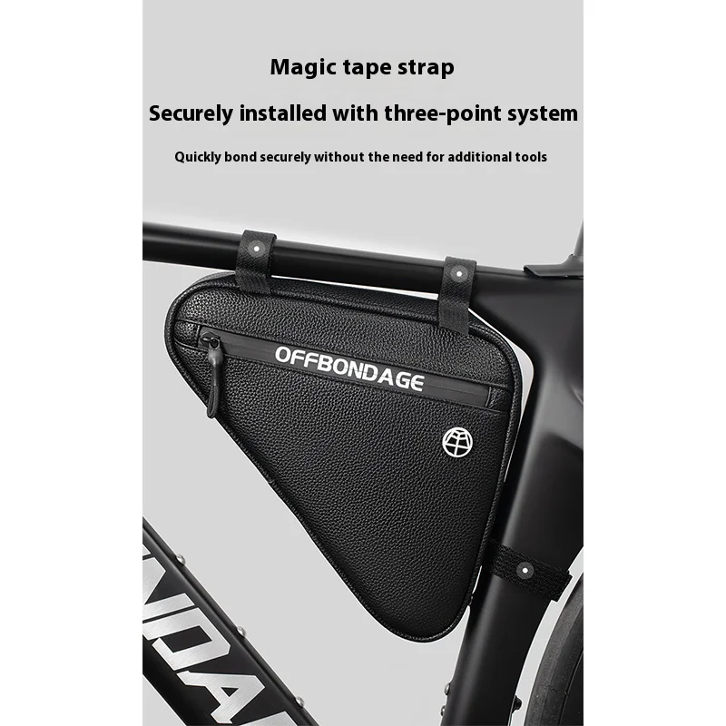 OFFBONDAGE Bicycle Triangle Bag 1.5L Bicycle Front Frame Handlebar Waterproof Cycling Bags Mountain Bike Repair Tools Bike Parts