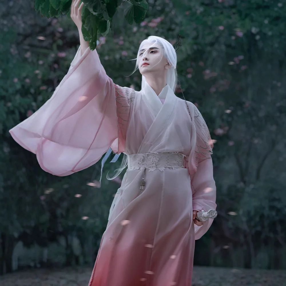 Ming system and gradual change of robes Hanfu men and women handsome knight Chinese style fairy