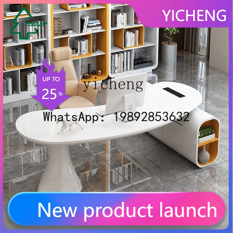 

X2 boss table curved creative fashion office medical beauty consulting table manager table home study