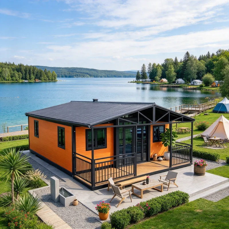 Shipping Container House Prefab with Anti-theft Security Door Modern Design Detachable Mobile Home with Bathroom and Kitchen