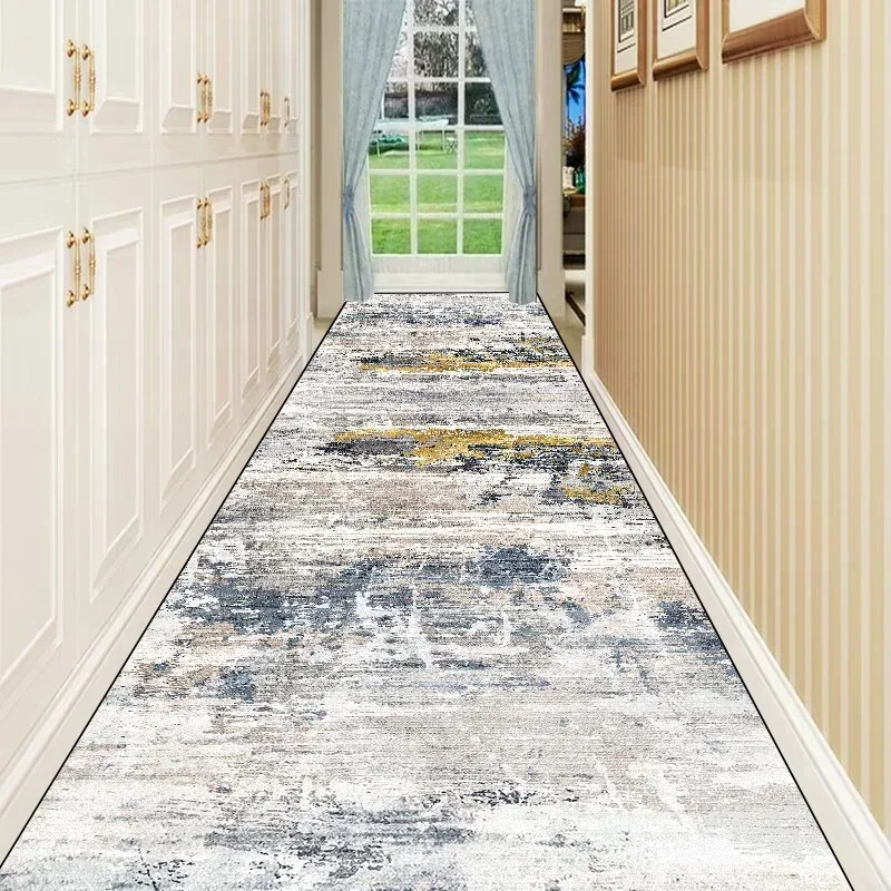 Nordic Abstract Villa Long Corridor Carpet Runner Hall Passageway Home Large Rug Stairway Comfortable Durable Washable Floor Mat