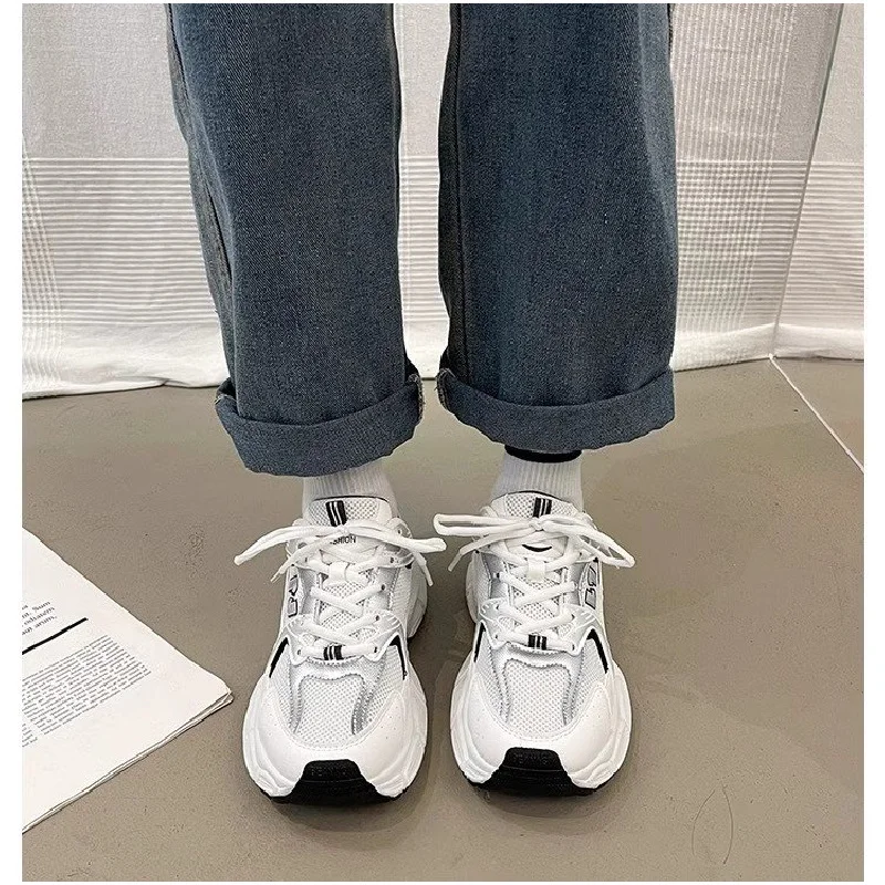 Women's Fashion Dad Shoes -Platform Mesh Running Sneakers，Breathable Casual Sports Shoes for Students，Everyday Training Shoes ​ image 2