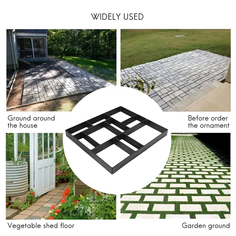 Diy Plastic Path Maker Mold Manually Paving Cement Brick Molds Stone Road Concrete Molds Tool For Garden Pavement