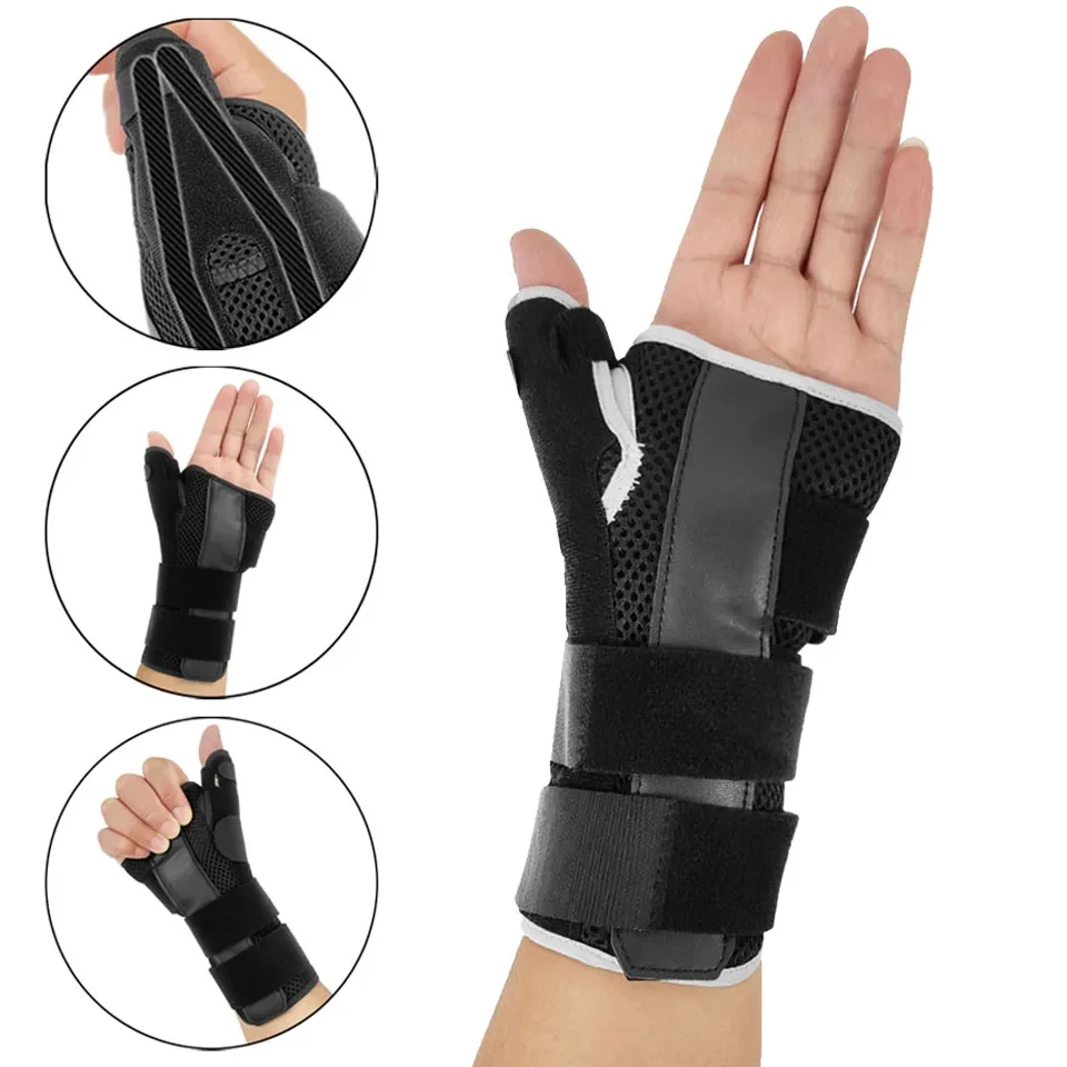 1Pcs Adjustable Wrist Support with Splints for Relief Injuries Pain Sprain Men and Women Wrist Brace for Carpal Tunnel Relief