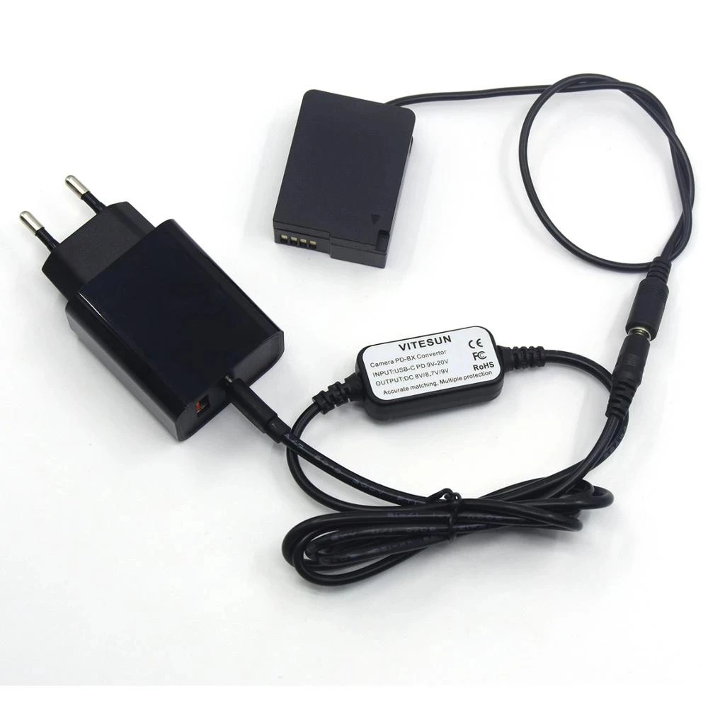 DMW-BLC12 Dummy Battery DCC8 DC Coupler PD Charger USB C Power Cable for Lumix GX8 FZ300 FZ200 FZ2000G7 G6 G80 G81 G85 GH2 GH2K