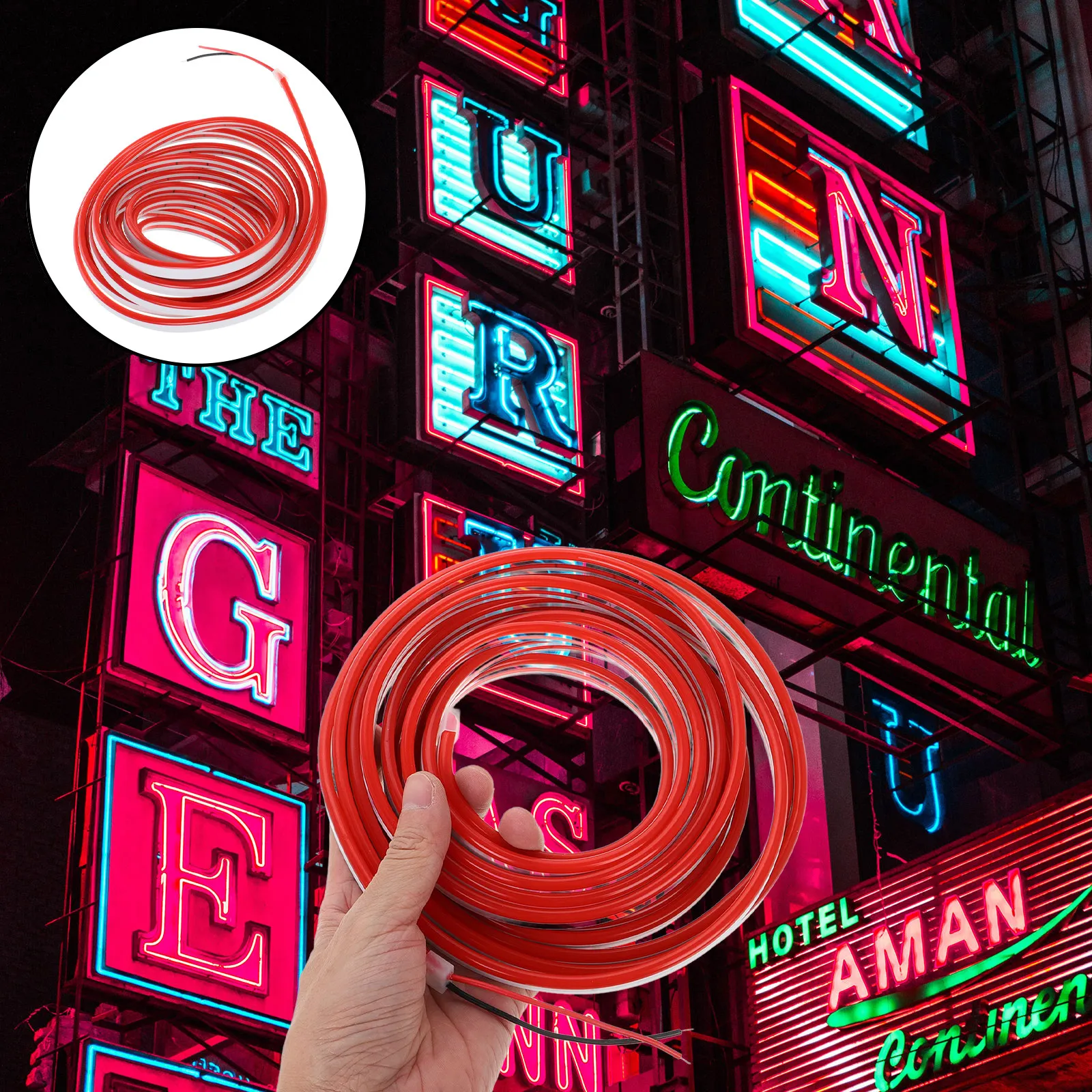 Waterproof Neon LED Rope Light Flexible Silicone Red 12V Low Voltage Outdoor Signboard Decoration Neon Strip LED Lights for DIY