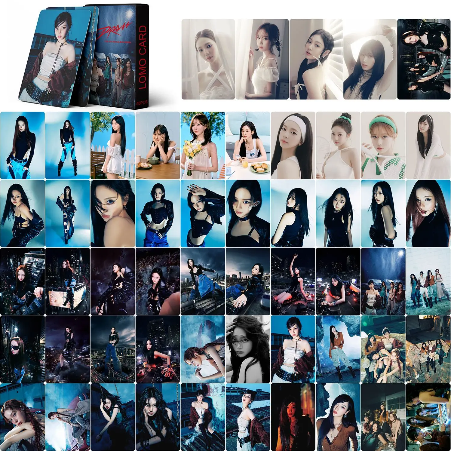 55pcs/set Kpop Lomo Cards New Album SAVAGE WINTER NINGNING Photocard Korean Fashion Cute Fans Gift