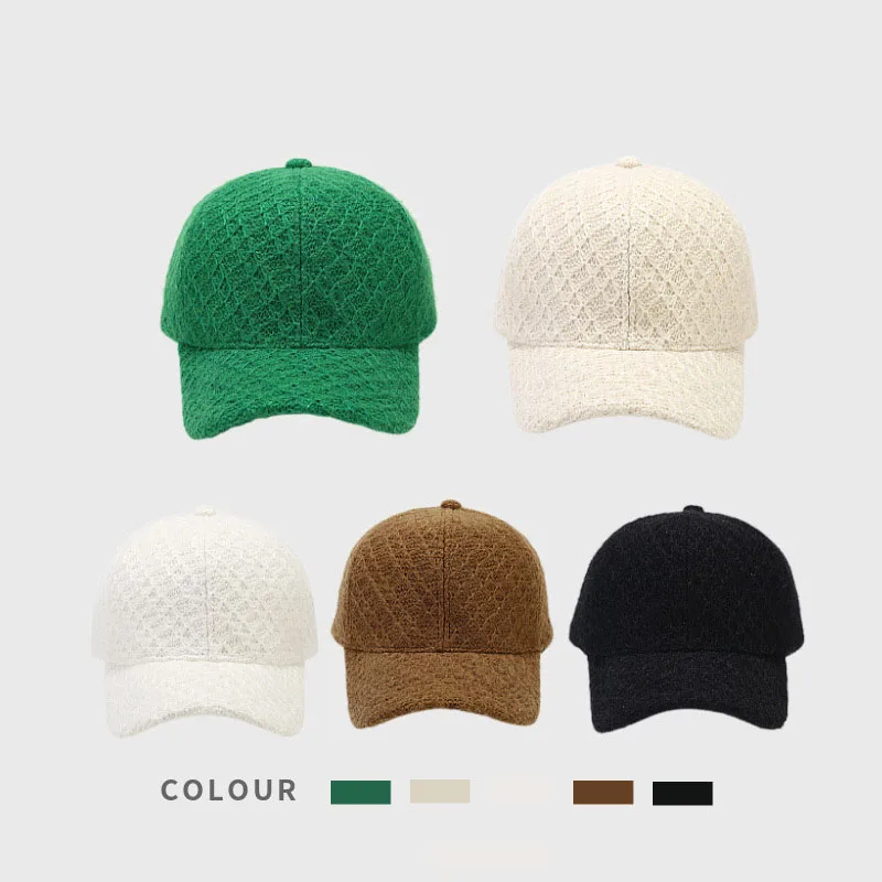 

Autumn Winter Mesh Line Design Simple Fashion Baseball Cap For Women Outdoor Easymatch Warm Harajuku Style Women Visor Cap