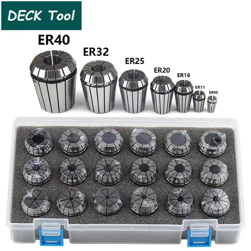 

ER Collet Set ER11 ER16 ER20 ER25 ER32 ER40 High Precision 0.008mm 0.015mm Tools Holder Clamping ER Spring Collect Chuck ER