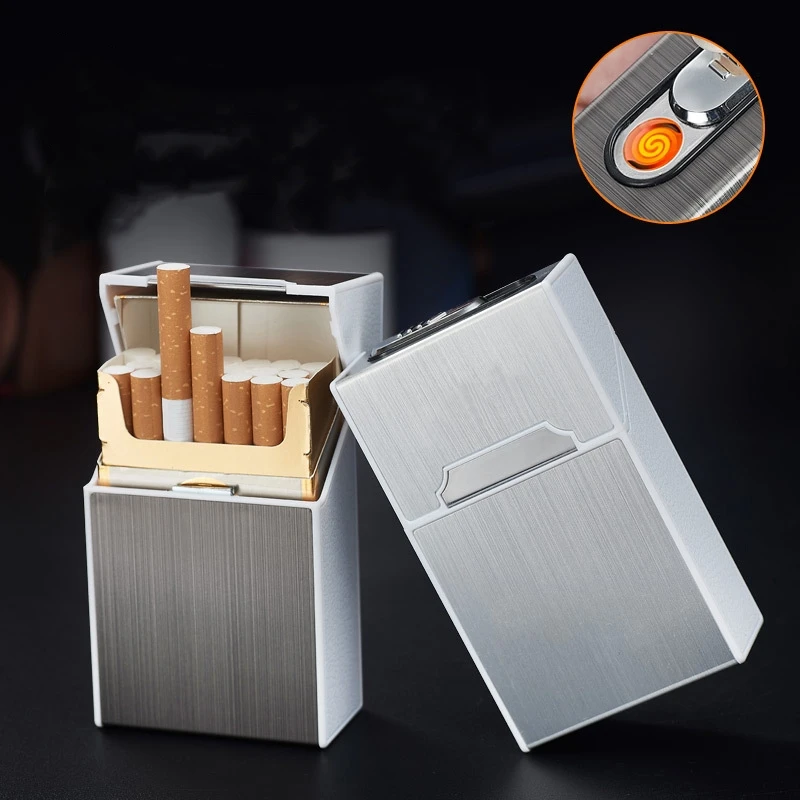 

Electric Metal Coil USB Rechargeable Flameless Thicker Tungsten Lighter, Outdoor, Windproof, Portable, High End, Men's Gift