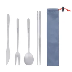 Boundless Voyage Titanium Spoon Fork Knife Chopsticks Set Lightweight Cutlery