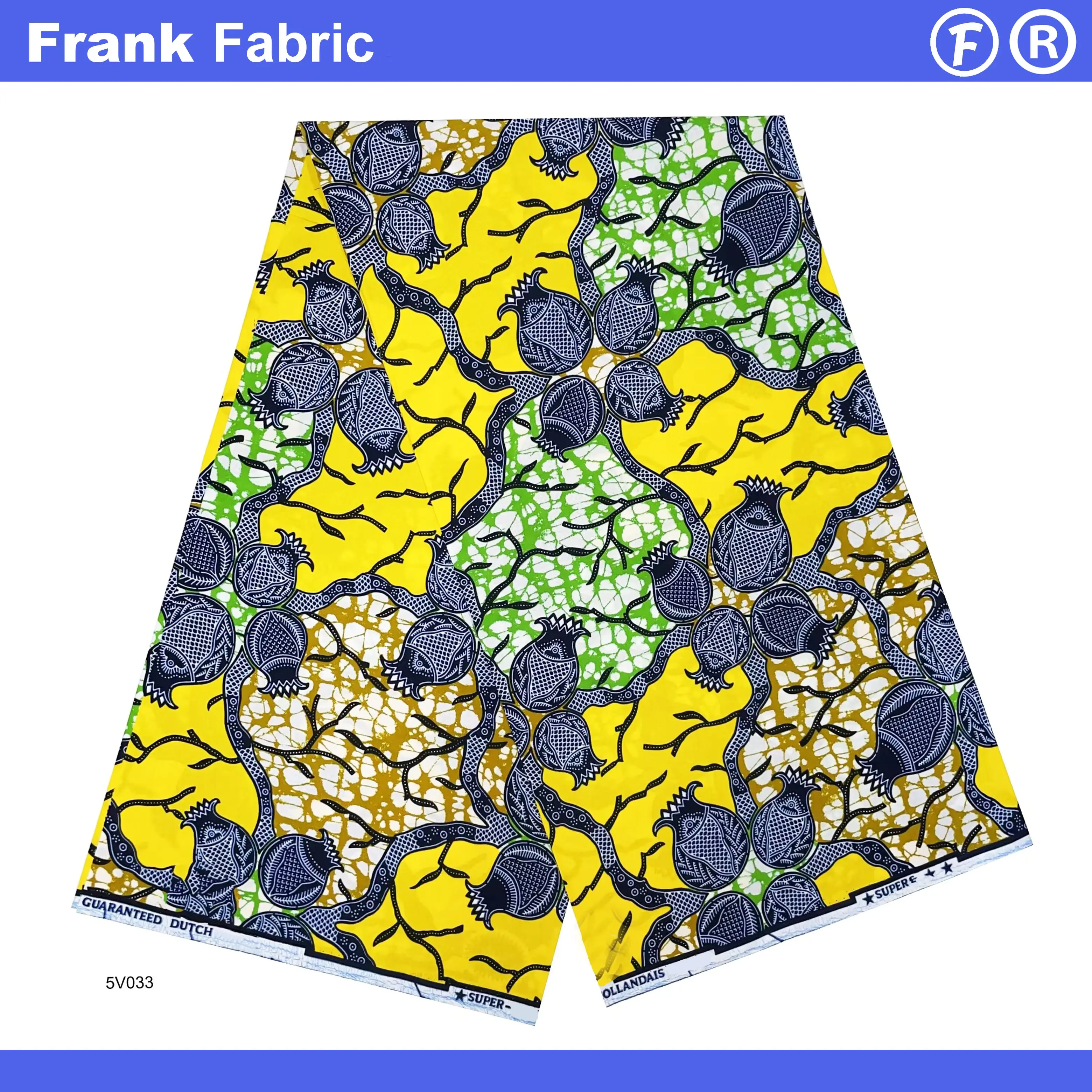 

100% хлопок, голландская ткань Анкара, настоящая высококачественная суперфриканская ткань с восковым принтом, ширина 45 дюймов для шитья платьев FF2507.032