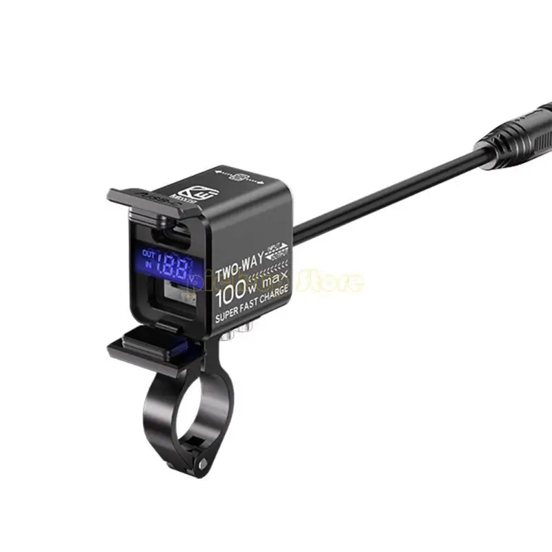 

Q5WA Efficient Motorcycle Quick Charging Adapter 2-Port 22.5W USB 100W Type C